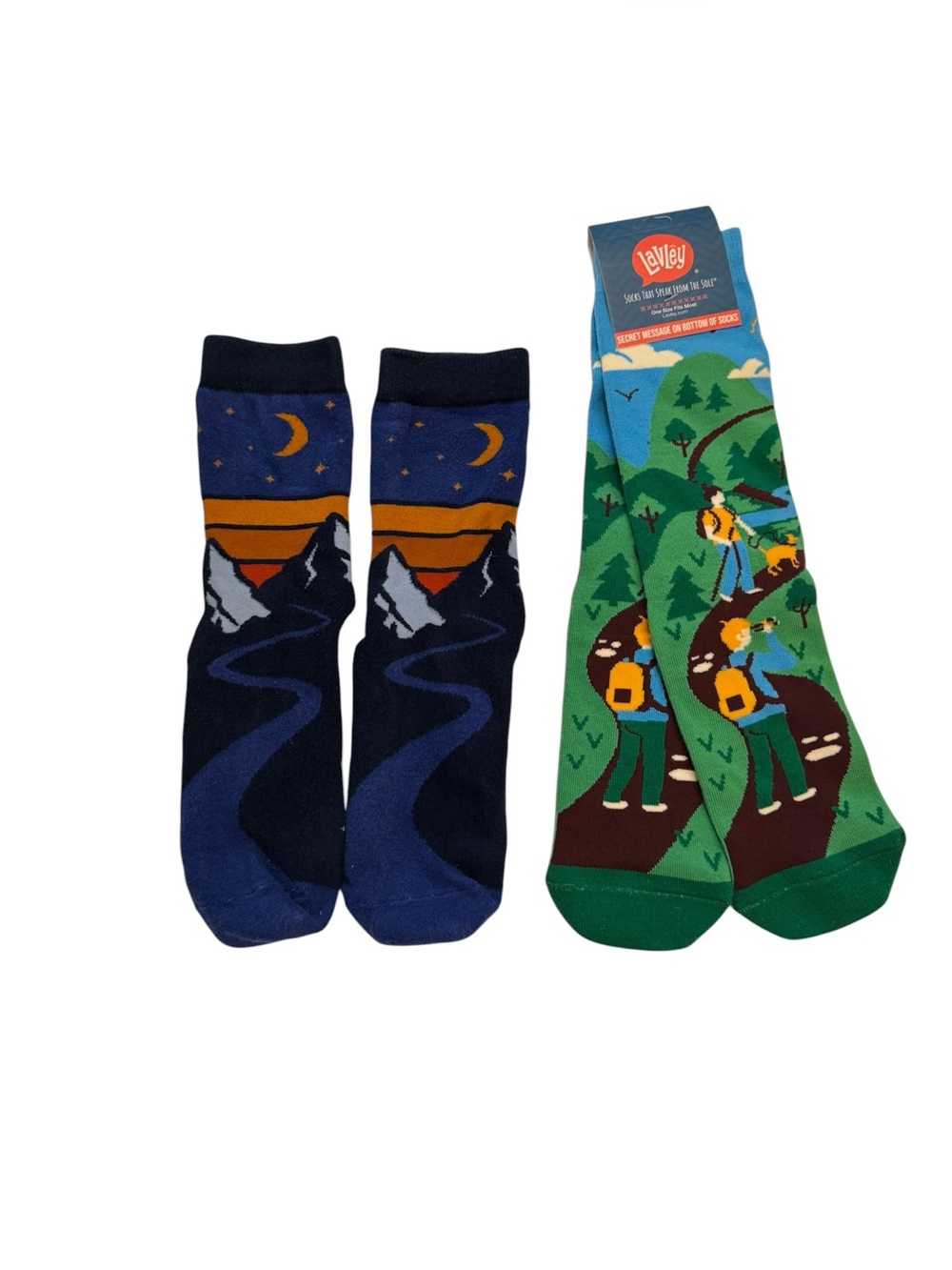 Hiking Mountain Lavely Sock Bundle ONE NWT and ONE GENTLY USED - 2 pairs - Picture 2 of 5